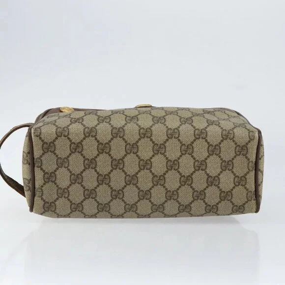 GUCCI GG Supreme Clutch Bag PVC Leather Beige Gold 014 58 6086 Auth bs31128 - Picture 8 of 16